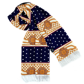 BLUE & GOLD MEDAL SILK MEN SCARF